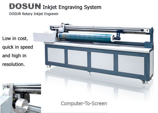 UV φωτός περιστροφική μηχανή χάραξης Inkjet υφαντική, περιστροφικός ψηφιακός εξοπλισμός εκτύπωσης